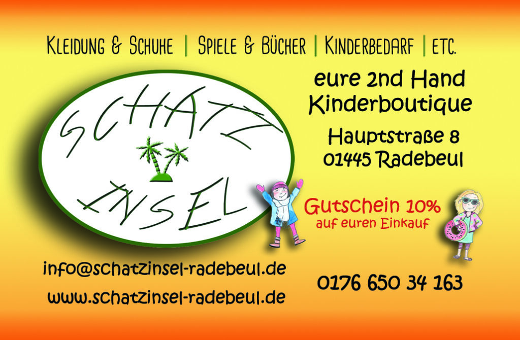 Schatzinsel Radebeul - Kinderboutique und Spielzeugladen Second Hand - Spiel-Café - Familienberatung - Nachhaltigkeit - Dresden & Umgebung